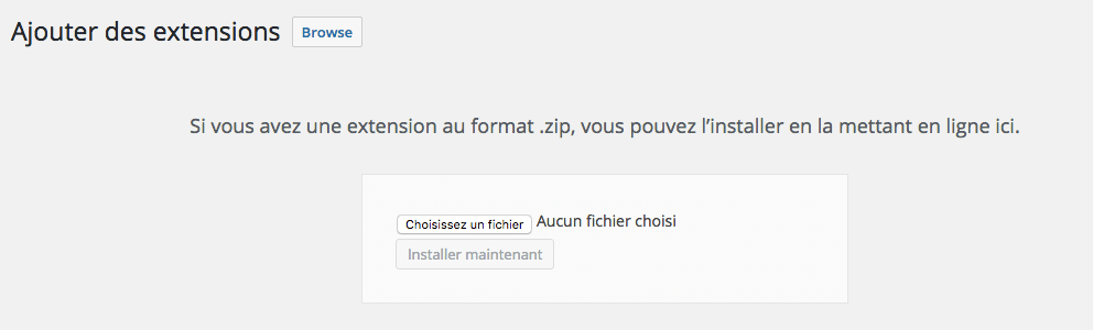 Installer plugin WordPress