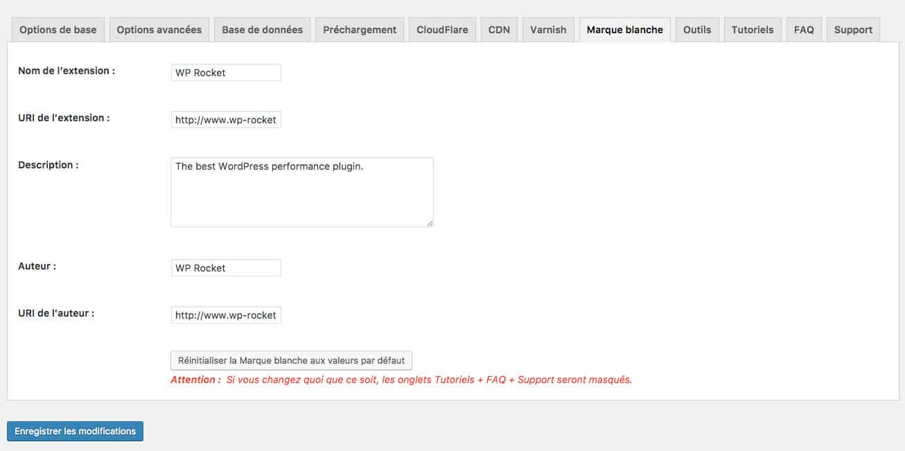 Marque Blanche WP ROCKET