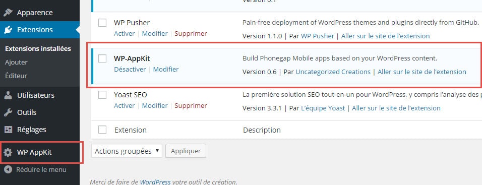 003 - Menu d'admin WP-AppKit