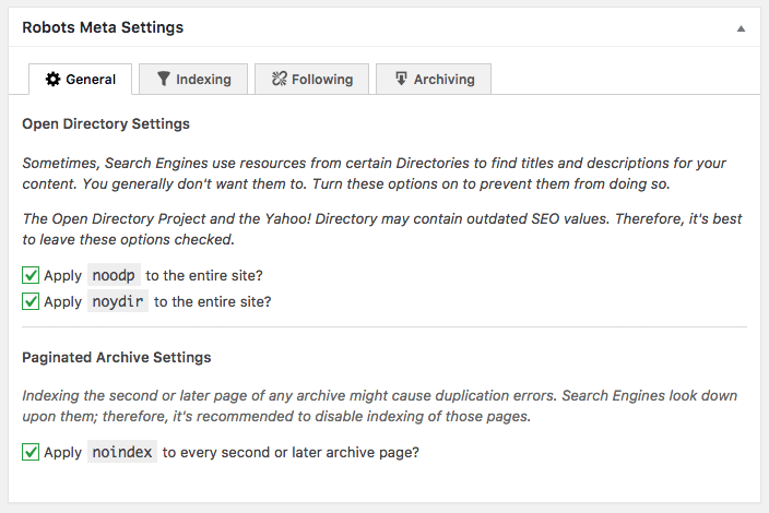 The SEO Framework Robots