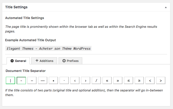 The SEO Framework Title